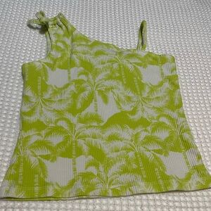 Old Navy - Girl’s Lime Palm Print Tank Top